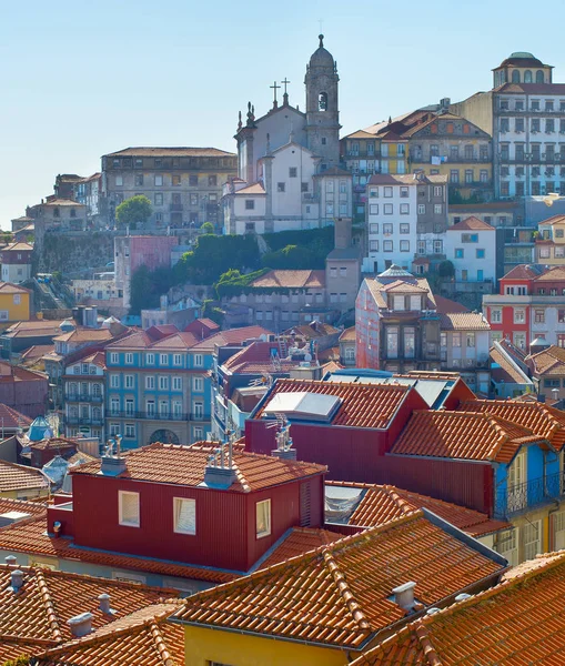 Ribeira Porto Eski Kasaba Gündüz Mimarisi Portekiz — Stok fotoğraf