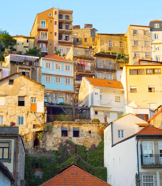 Porto Eski Şehir Mimarisi Gün Batımında Portekiz — Stok fotoğraf