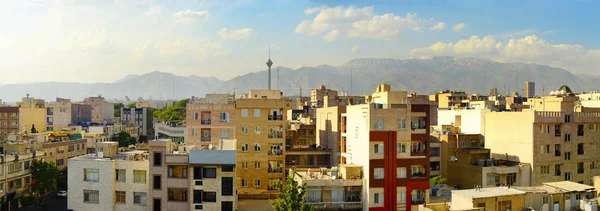 Panorama Teherán Con Torre Milad Fondo Irán — Foto de Stock