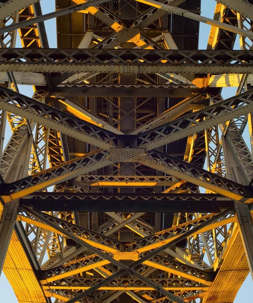 Dom Luis Köprüsü Köprünün Altından Görüntüleyin Arka Plan — Stok fotoğraf