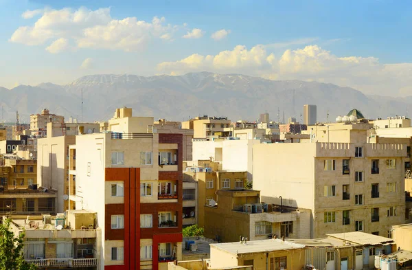 Перегляд Тегеран Архітектури Міста Заході Сонця Іран — стокове фото