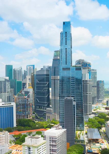 Άποψη Της Σιγκαπούρης Πυρήνα Στο Κέντρο Της Πόλης Στη Διάρκεια — Φωτογραφία Αρχείου