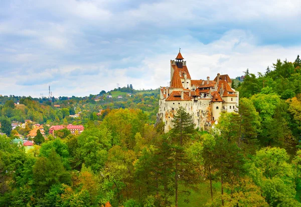 Híres Kastély Bran Count Dracula Kastély Néven Románia — Stock Fotó