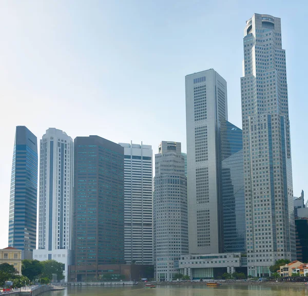 Singapore Downtown Raffles Placera Morgonen Singapore — Stockfoto