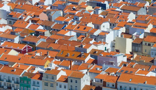 Vue Aérienne Des Toits Rouges Portgual Contexte — Photo