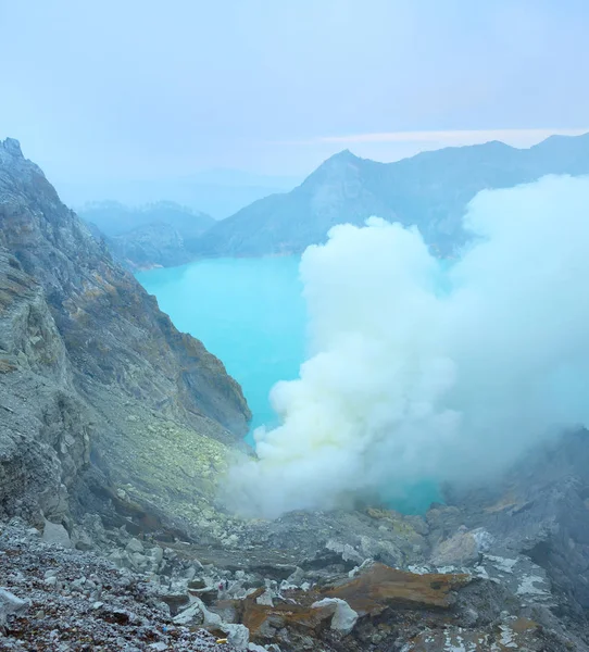 Cratere Kawah Ijen Famosa Attrazione Turistica Indonesia — Foto Stock