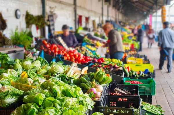 Gemüse bolhao market porto, portugal — Stockfoto