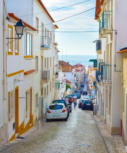 Rua Nazare Cidade Velha Portugal — Fotografia de Stock