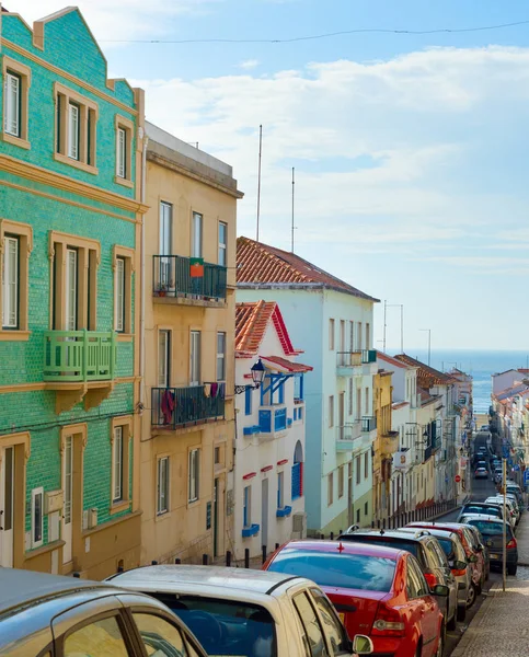 Sokak Nazare Old Town Portekiz — Stok fotoğraf