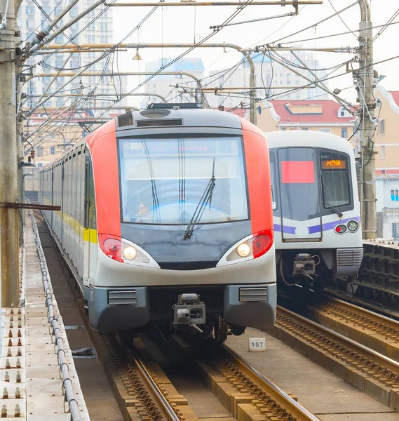 Shanghai U-Bahn Züge China U-Bahn — Stockfoto