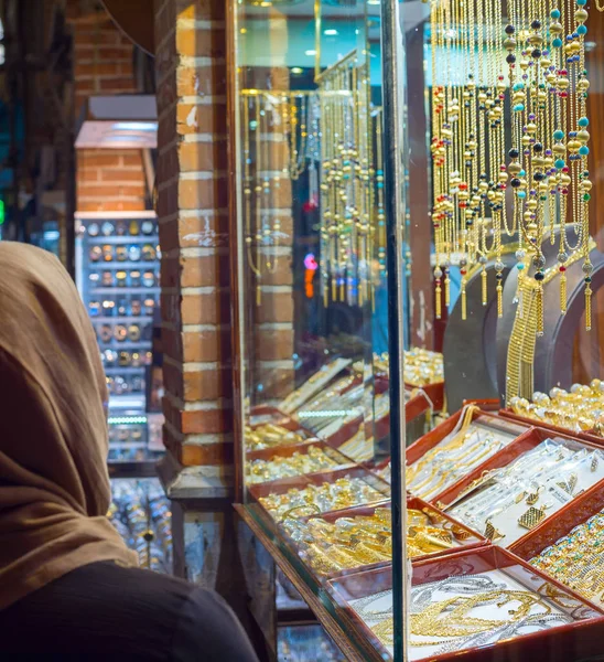 Vrouwensieraden Grand Bazaar Teheran — Stockfoto
