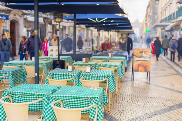 Straßenrestaurant Der Altstadt Von Lissabon Portugal — Stockfoto