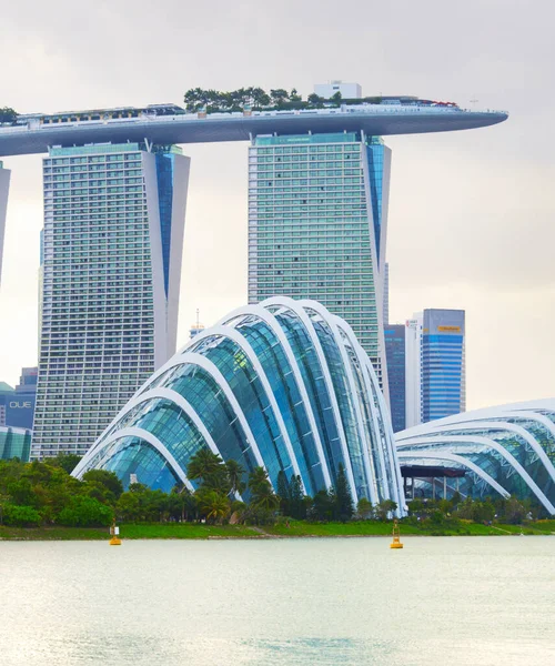 Singapur Febrero 2019 Jardines Junto Bahía Marina Bay Sands Resort — Foto de Stock