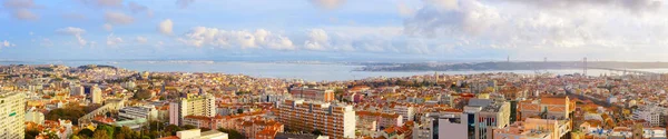 Vista Aérea Panorámica Lisboa Atardecer Portugal —  Fotos de Stock