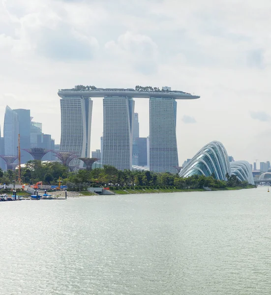 Singapore Feb 2017 Kilátás Szingapúr Marina Bay Kertek Öbölben Szingapúr — Stock Fotó