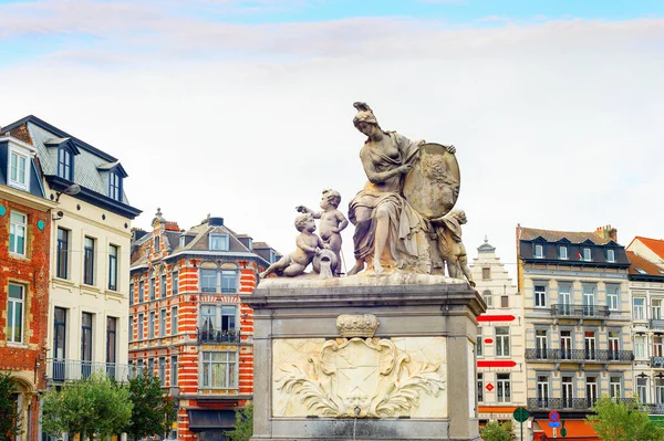 Исторический Памятник Центральной Площади Брюсселя Архитектура Старого Города Бельгия — стоковое фото