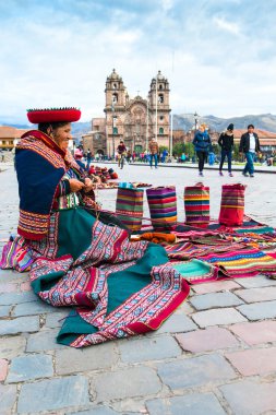  Kimliği belirsiz yerli dokumacılar Peru 