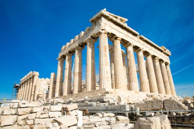 Atina, Yunanistan 'da Akropolis üzerine partenon