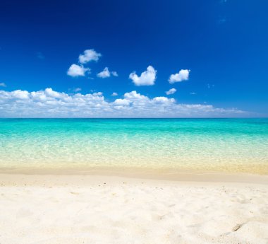 güzel mavi Karayip Denizi