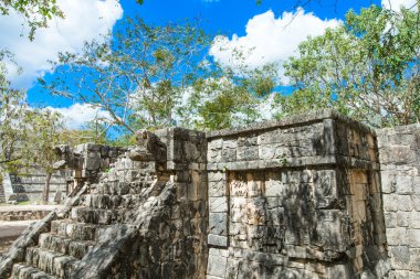 Tüylü yılan piramit chichen Itza sitesinde
