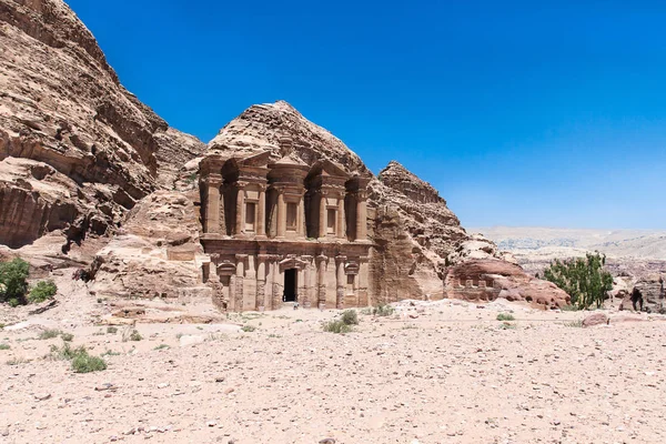 Außenseite des Petra-Tempels — Stockfoto