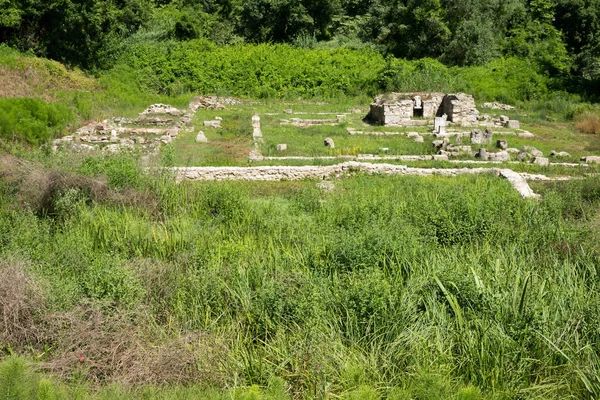 Αρχαία ερείπια στο Δίον — Φωτογραφία Αρχείου