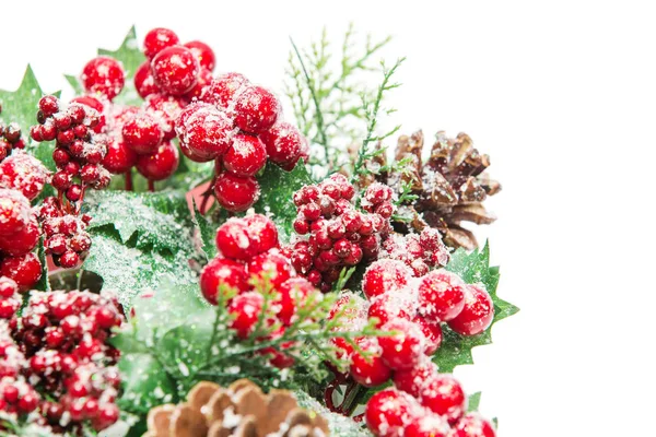 Beyaz arkaplanda Noel süslemesi — Stok fotoğraf