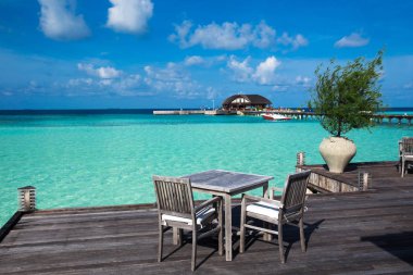 Maldivler de güzel plajı