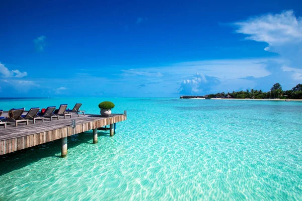 Plage tropicale aux Maldives — Photo