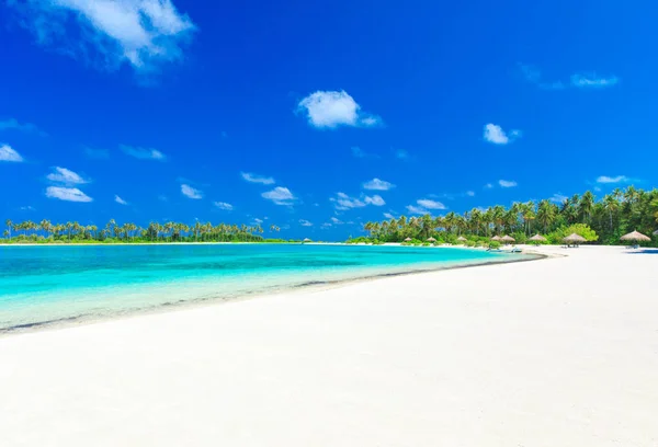 Tropisch strand op de Malediven — Stockfoto