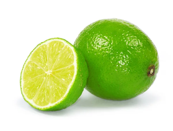 Limes isoliert auf weiß — Stockfoto
