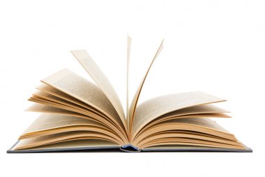 Beyaz arkaplan üzerine kitap aç