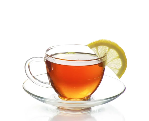 Glass tea cup — Stock Photo, Image