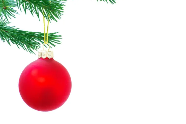 Bola roja de Navidad — Foto de Stock