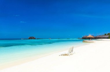 Maldivler egzotik deniz manzarası