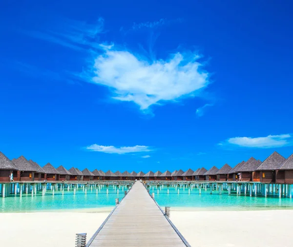 Exotische zeegezicht in Maldiven — Stockfoto