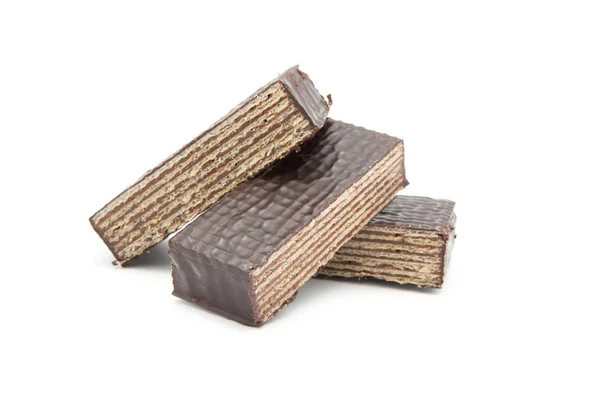 Pieces chocolate waffles — Stock Photo, Image