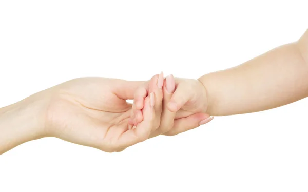 Baby hand holding mother — Stock Photo, Image