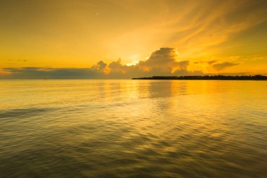 Maldivler 'deki tropik plaj  