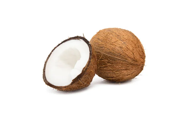 Kokos, snížit na polovinu — Stock fotografie