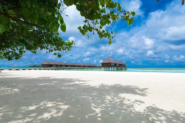 Isola delle Maldive con spiaggia — Foto Stock