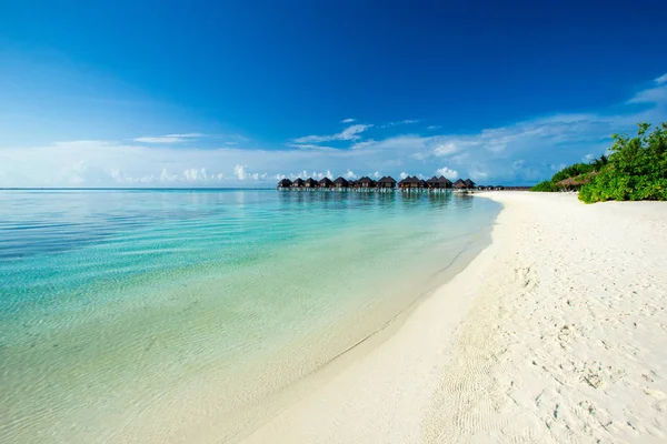 Maldivas isla con playa —  Fotos de Stock