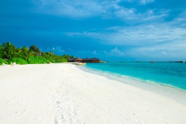 Maldivler Island beach ile