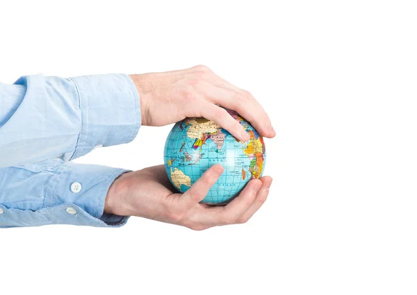 Hands holdings globe — Stock Photo, Image