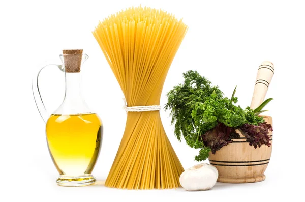 Rå pasta ingredienser sammansättning — Stockfoto