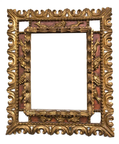 Gold empty frame — Stock Photo, Image