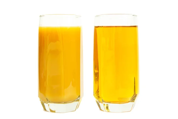 Δύο ποτήρια χυμό — Φωτογραφία Αρχείου