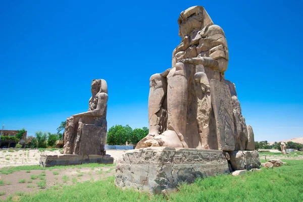 Two stone statues of pharaon — Stock Photo, Image