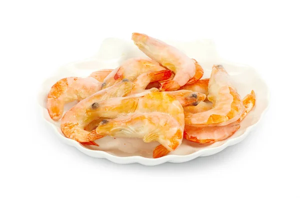 Shrimps isoliert auf einem Whit — Stockfoto