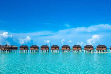 güneşli tropikal plaj